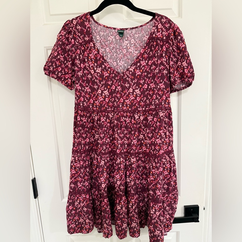 Wild fable maroon floral dress